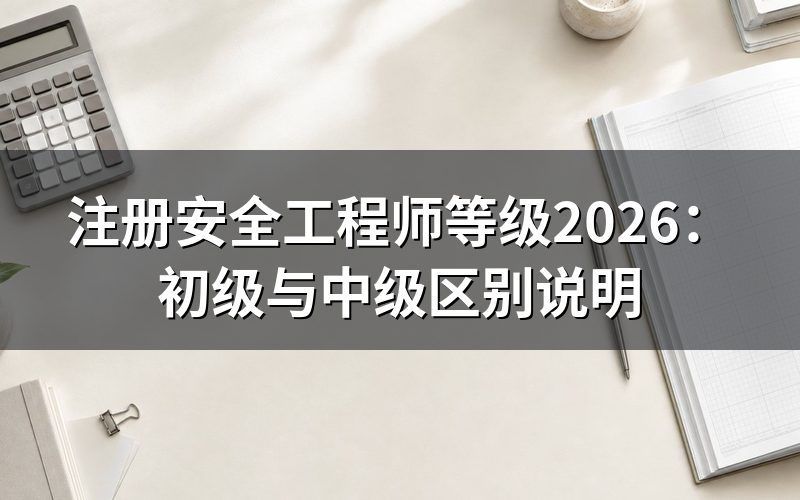 注册安全工程师分几个等级?
