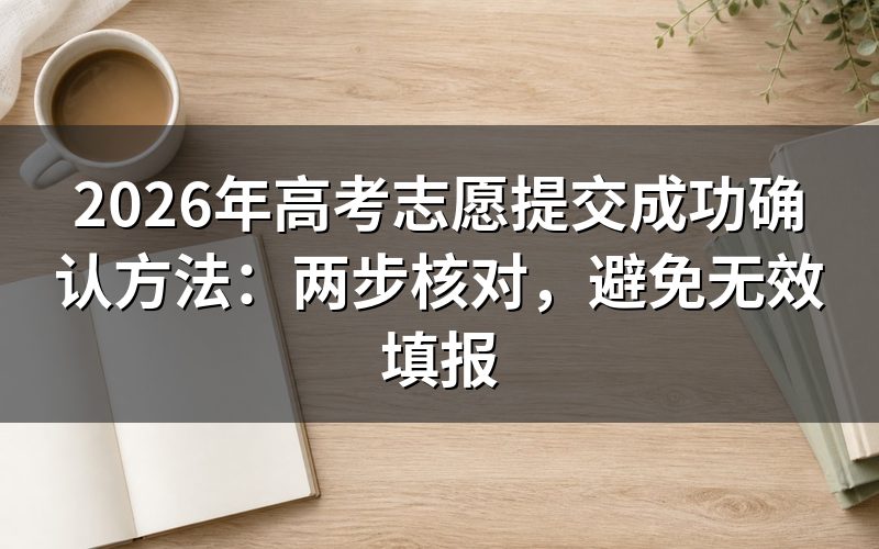 志愿提交成功了吗?两个核对方法