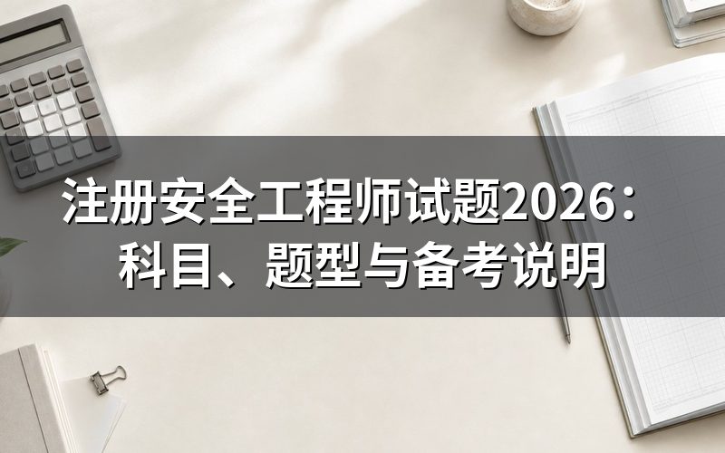 注册安全工程师试题涉及哪些考试科目?