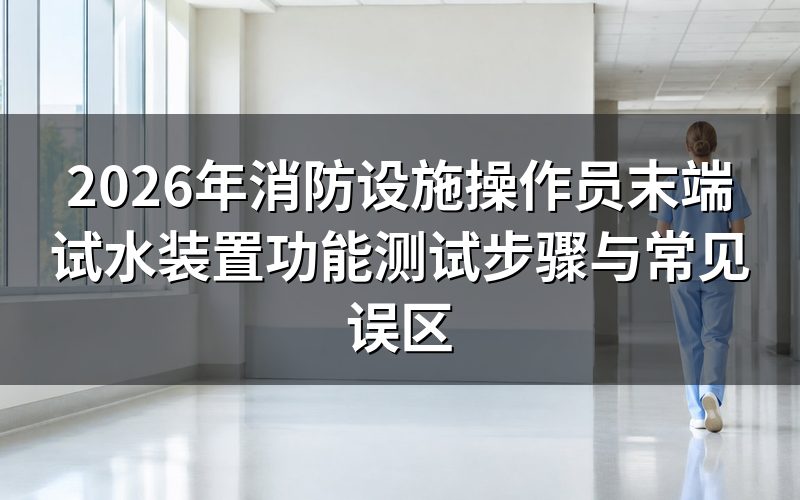 末端试水装置功能测试为何总被混淆？