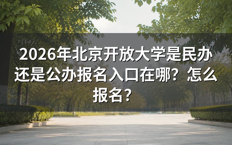 北京开放大学是公办还是民办