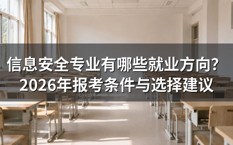 信息安全专业的主要就业方向有哪些？