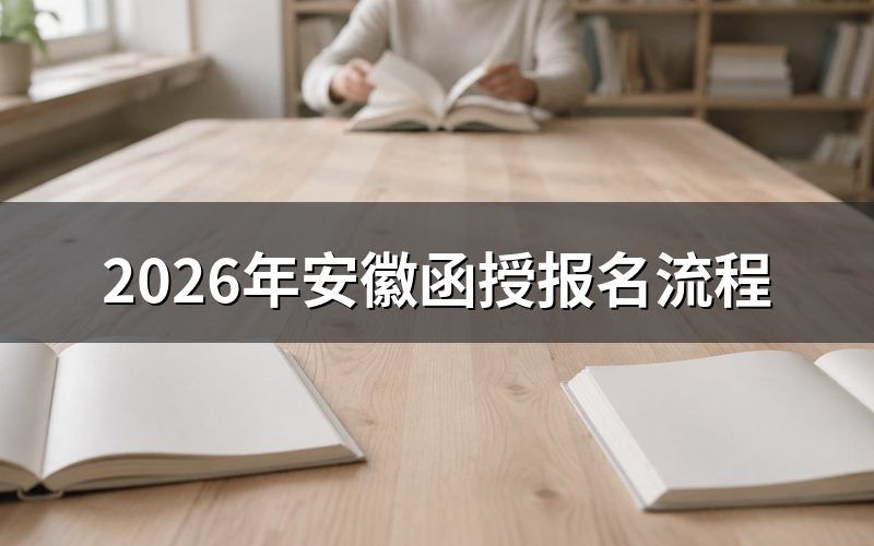 2026年安徽函授报名时间与入口