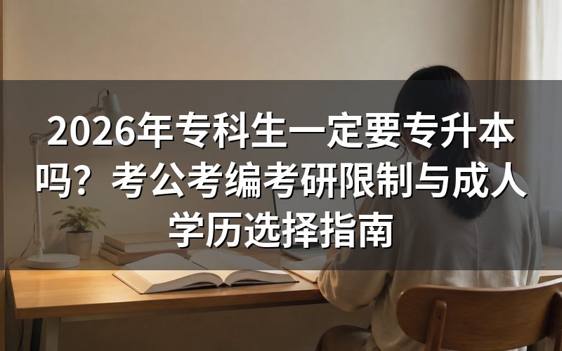 专科与本科在考公考编中的差距