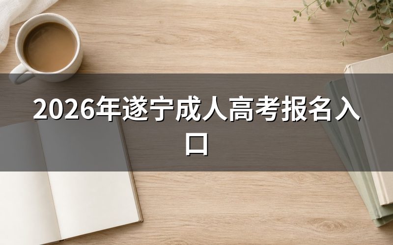 2026年遂宁成人高考报名入口在哪