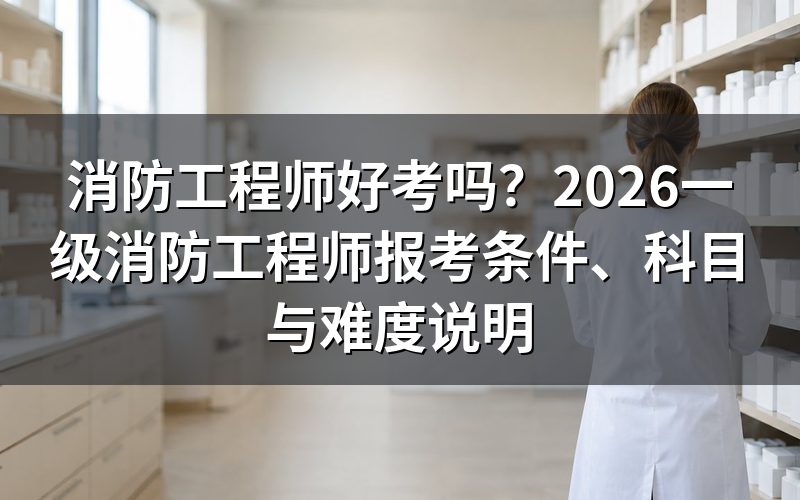 消防工程师好考吗?先说结论