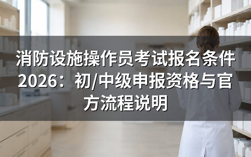 消防设施操作员报名条件有哪些?