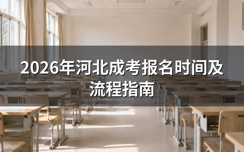 2026年河北成考报名时间是什么时候?