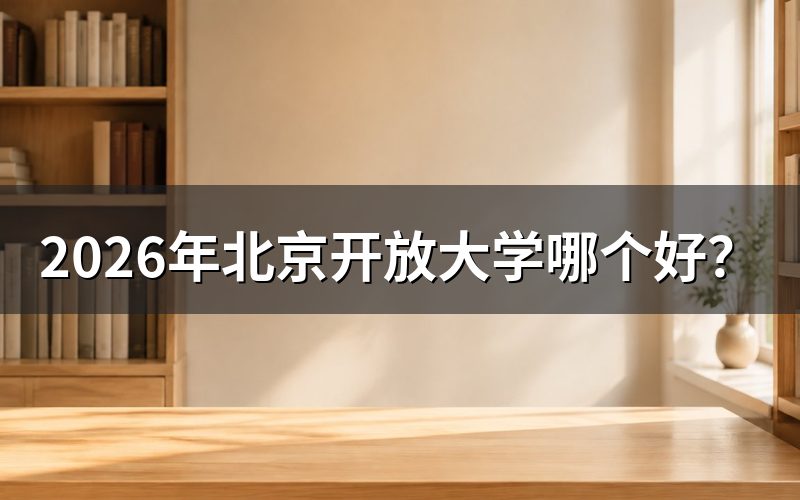 北京开放大学是什么?与国家开放大学什么关系?