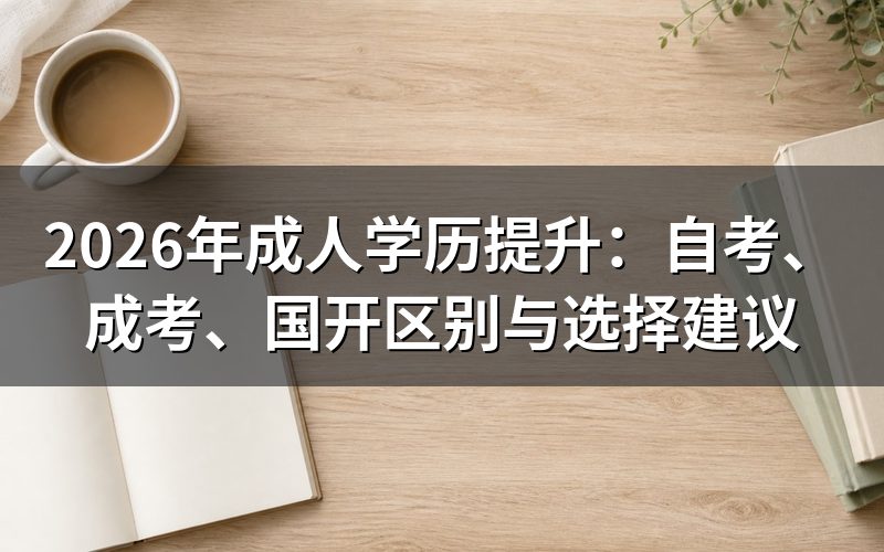 三种成人学历形式有什么区别?