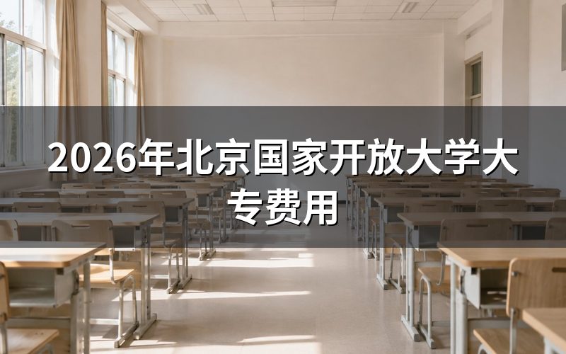 北京国家开放大学大专费用查询入口与标准