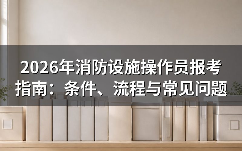 消防设施操作员证书是什么?为什么必须持证上岗?