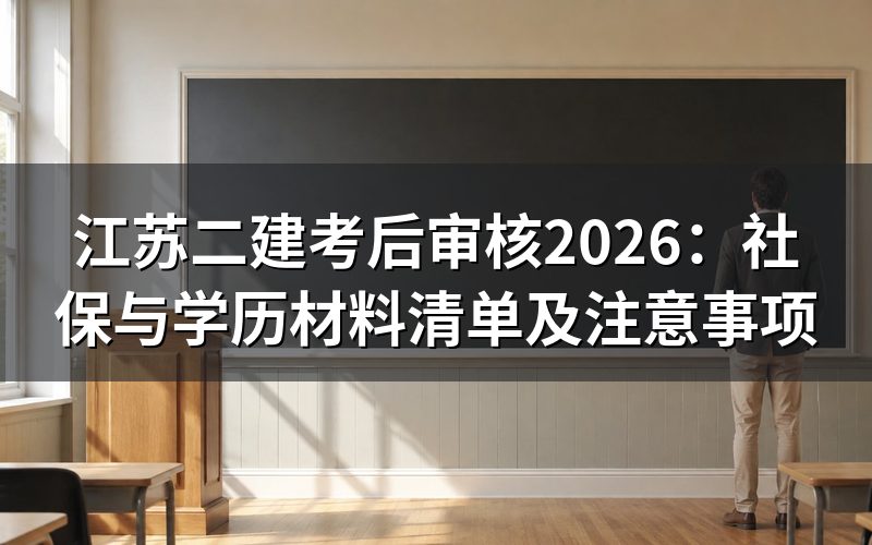 江苏二建考后审核是什么?