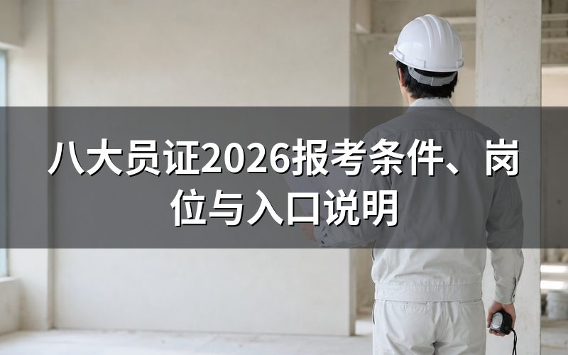 八大员具体指哪些岗位?