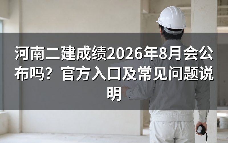 河南二建成绩公布时间以官方公告为准