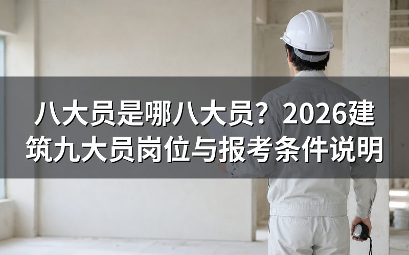 八大员具体指哪八个岗位?
