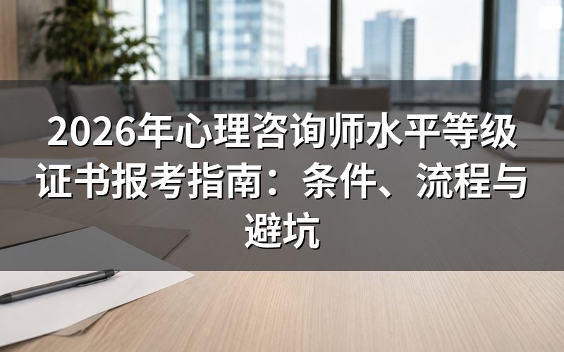 2026年心理咨询师水平等级证书是什么?