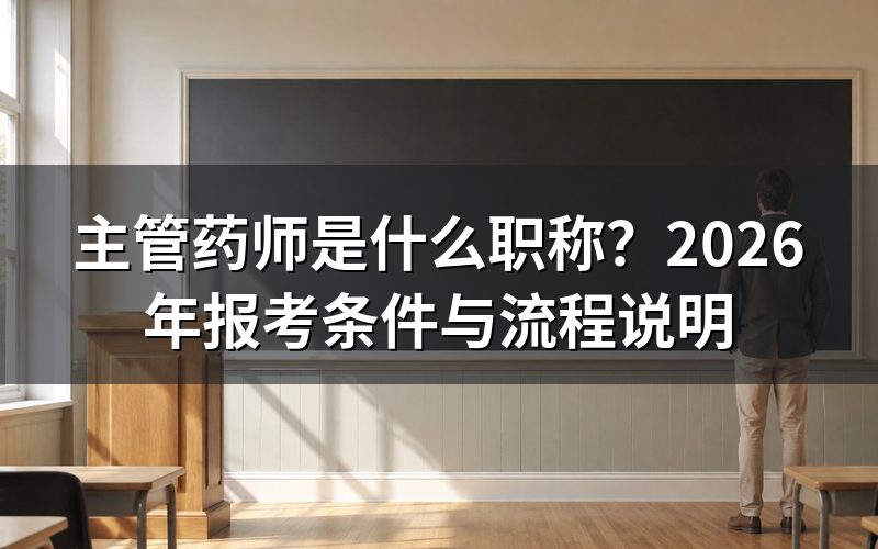主管药师是什么职称?