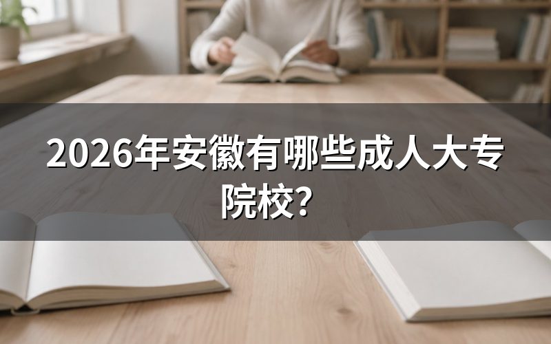 2026年安徽成人大专院校查询方式