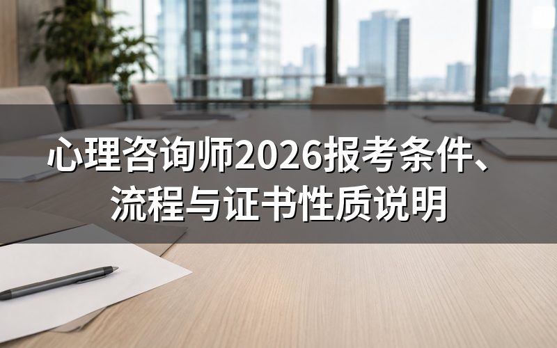 心理咨询师证书现在是什么性质?