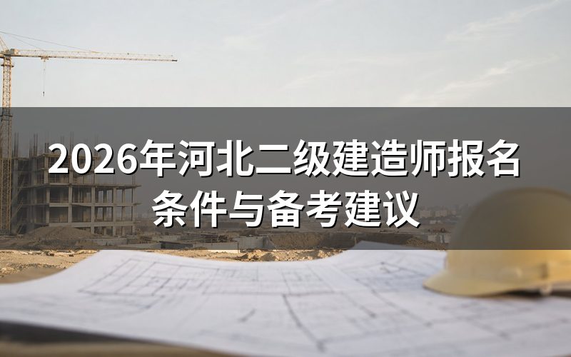 河北二建报名时间与入口