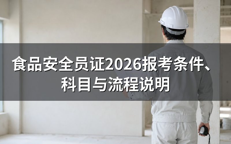 食品安全员证是什么?