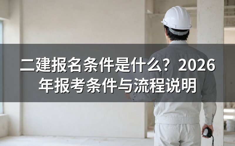 二建报名条件是什么?
