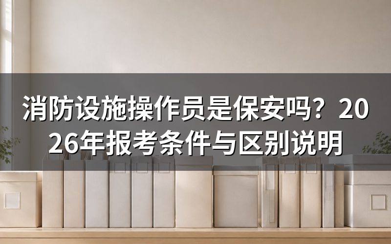 消防设施操作员和保安的职业定义有何不同？
