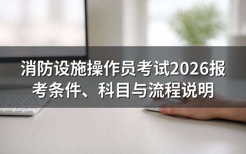 消防设施操作员考试是什么证书？