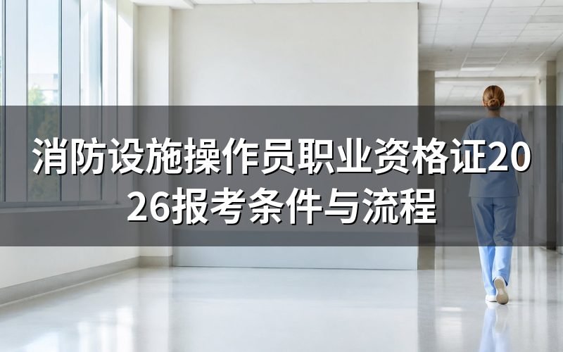 消防设施操作员职业资格证是什么?