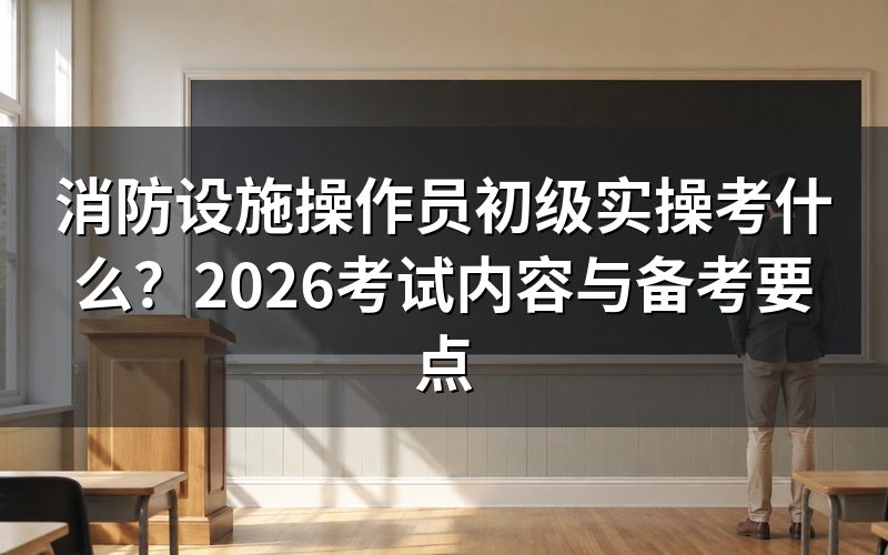 消防设施操作员初级实操到底考什么?