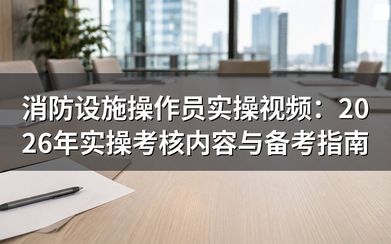消防设施操作员实操考什么?