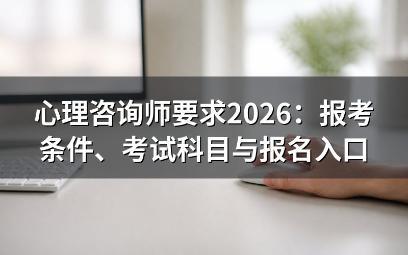 2026年心理咨询师证书是什么性质?