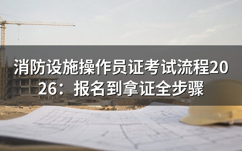 2026年消防设施操作员证报考条件是什么?