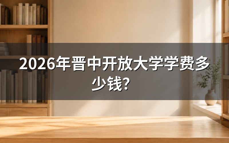 2026年晋中开放大学学费是多少?按学分怎么算?
