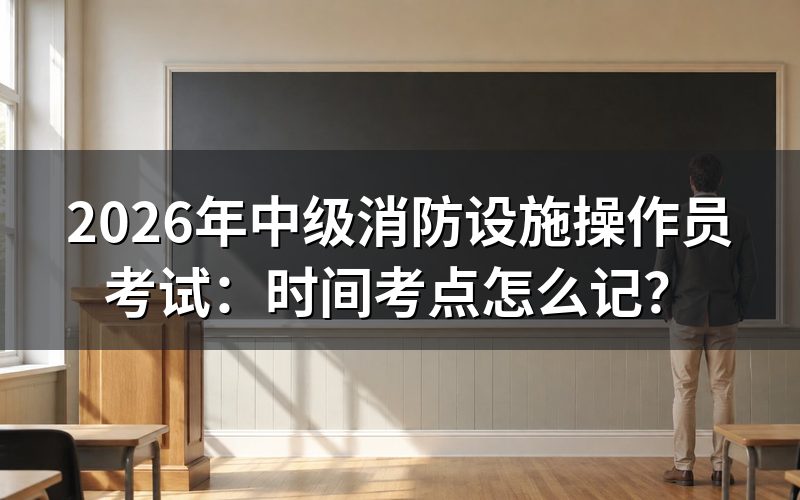 中级消防设施操作员考试时间考点有哪些?