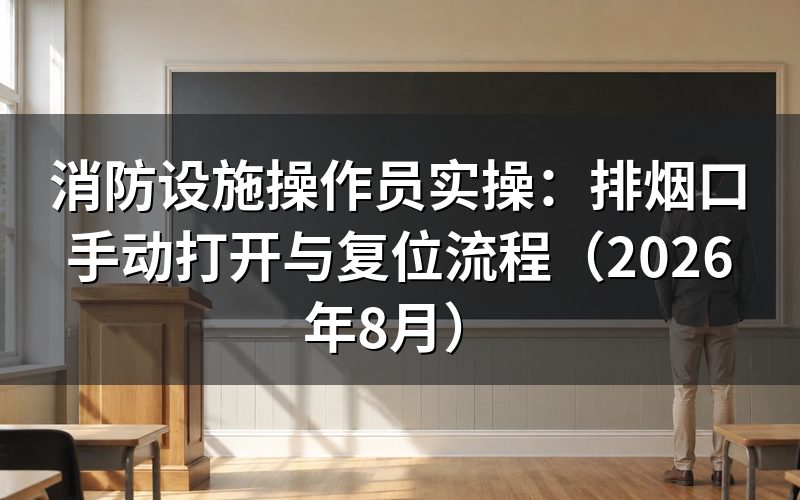为什么排烟口复位题容易挂科?