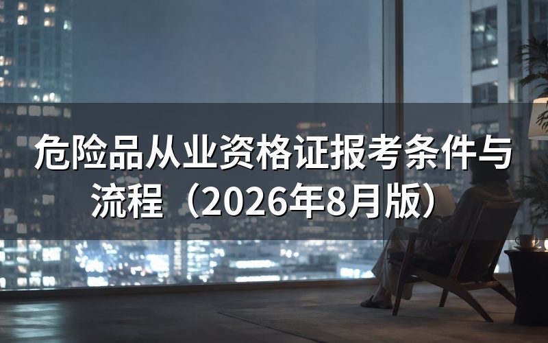 报考危险品从业资格证需要满足哪些条件?