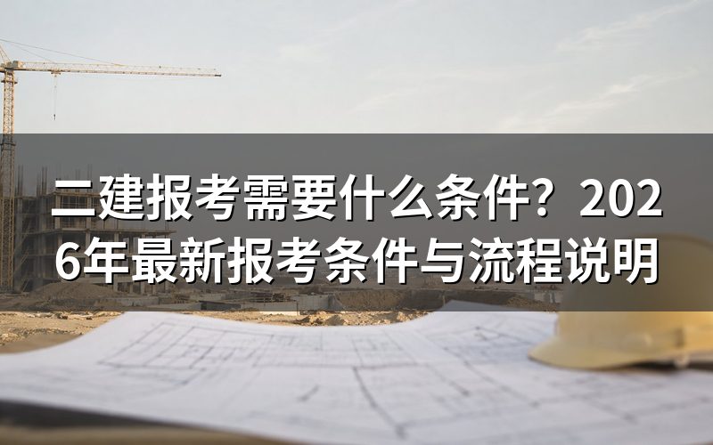 二建报考需要什么条件？