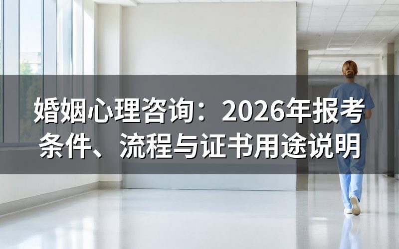 婚姻心理咨询需要什么证书?