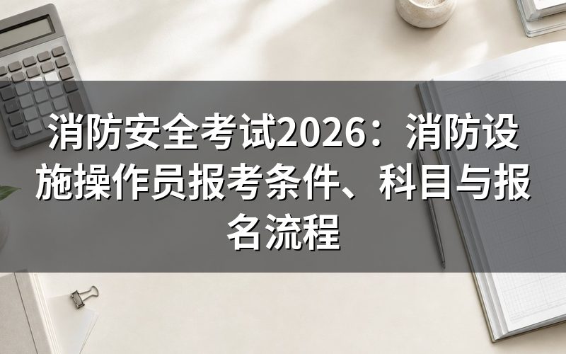 消防安全考试到底考什么证书?