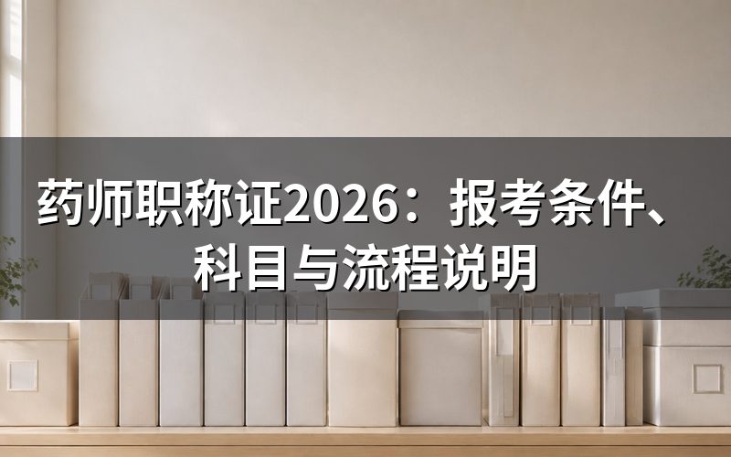 药师职称证是什么?