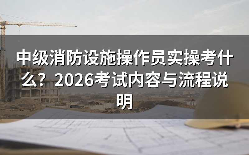 中级消防设施操作员实操具体考哪些内容?