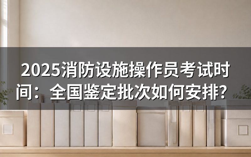 2025年消防设施操作员考试时间是怎么安排的?