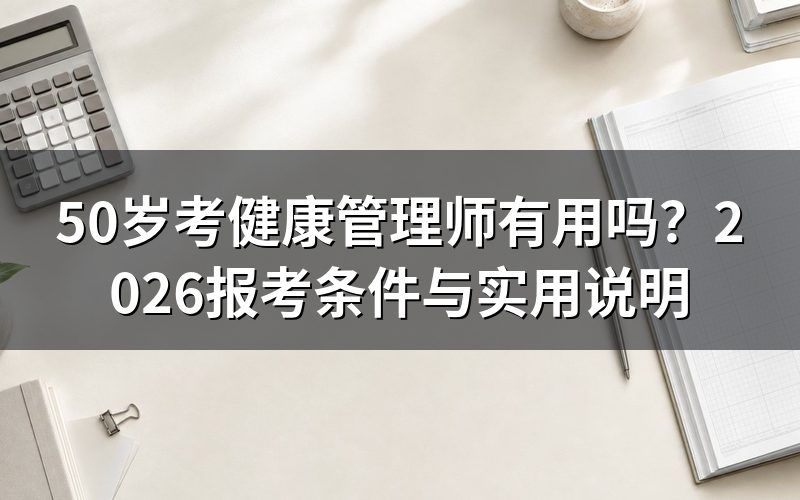 50岁考健康管理师证书到底有没有用?