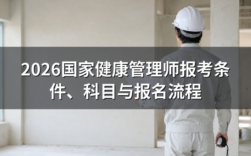 健康管理师现在是什么性质的证书?