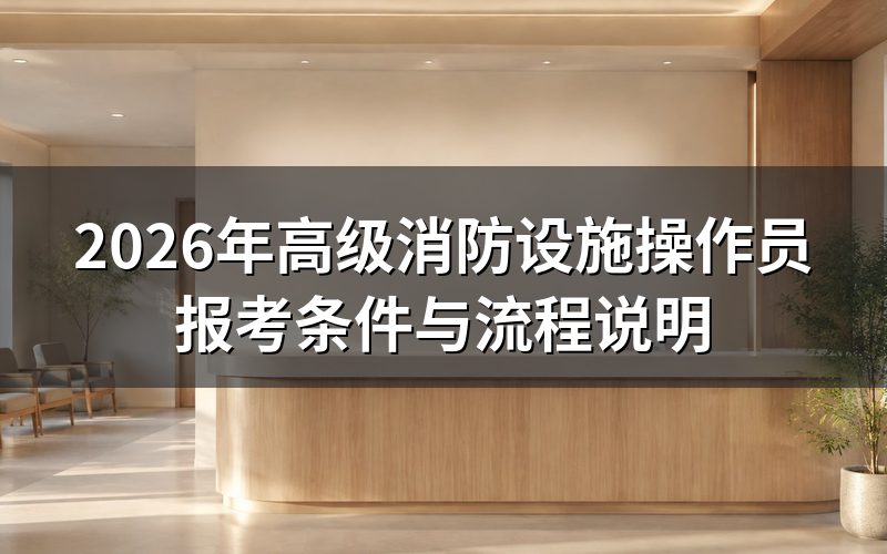 高阶消防设施操作员是什么证书？