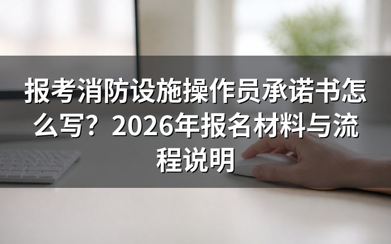 报考消防设施操作员需要提交承诺书吗?