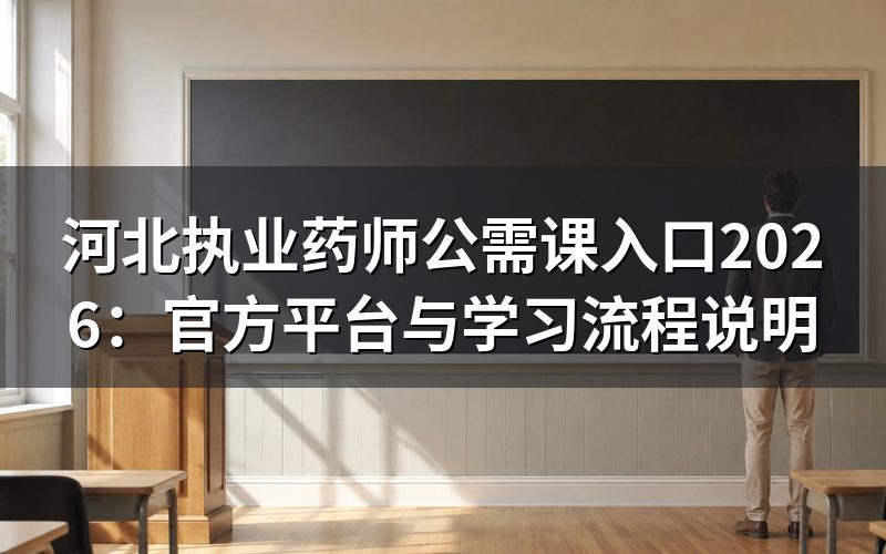 河北执业药师公需课入口在哪找?