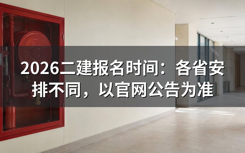2026年二建报名时间是什么时候?